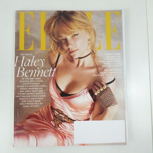 Elle Magazine December 2016 Haley Bennett The Women In Art Issue - Picture 1 of 6